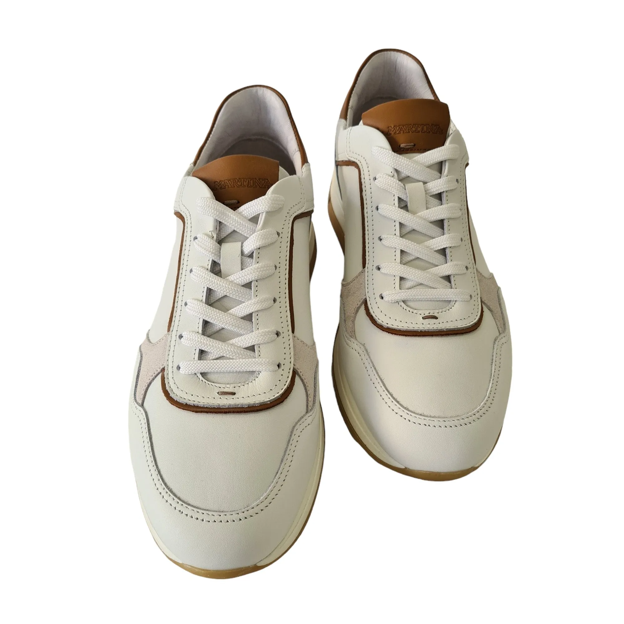 La Martina Sneakers Uomo Bianco-Cuoio Rif.25