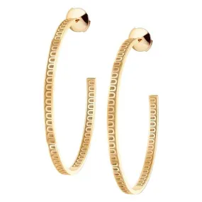 L'Arc de DAVIDOR Creole Earring GM, 18k Yellow Gold with Satin Finish