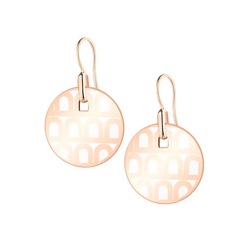 L'Arc de DAVIDOR Pendant Earring PM, 18k Rose Gold with Lacquered Ceramic