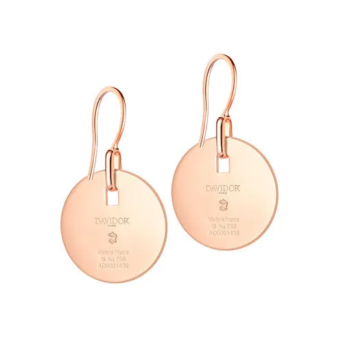 L'Arc de DAVIDOR Pendant Earring PM, 18k Rose Gold with Lacquered Ceramic