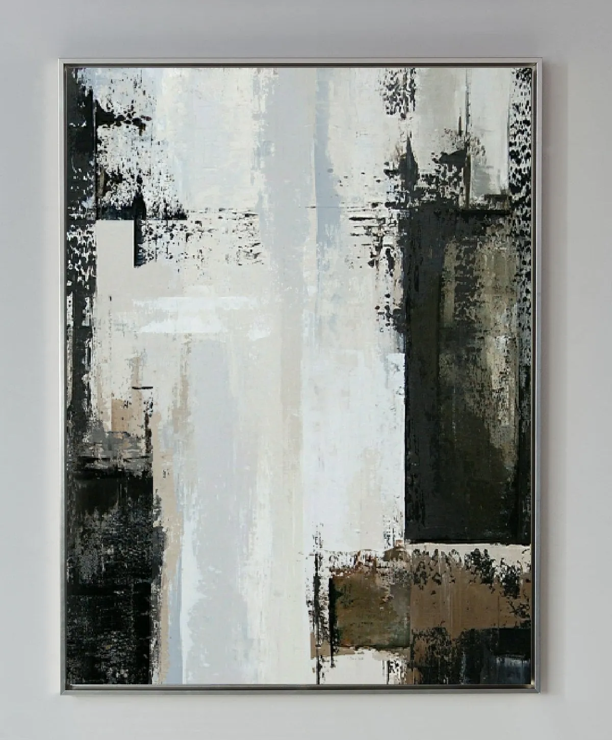 Large Abstract Painting,City Skyline Painting,Rich Texture Canvas Art Ap025