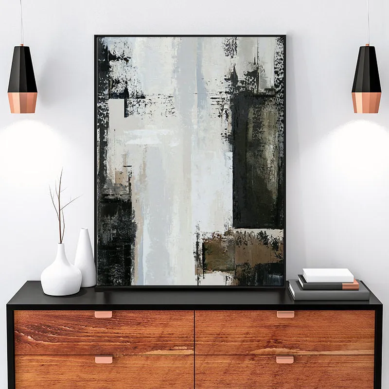 Large Abstract Painting,City Skyline Painting,Rich Texture Canvas Art Ap025