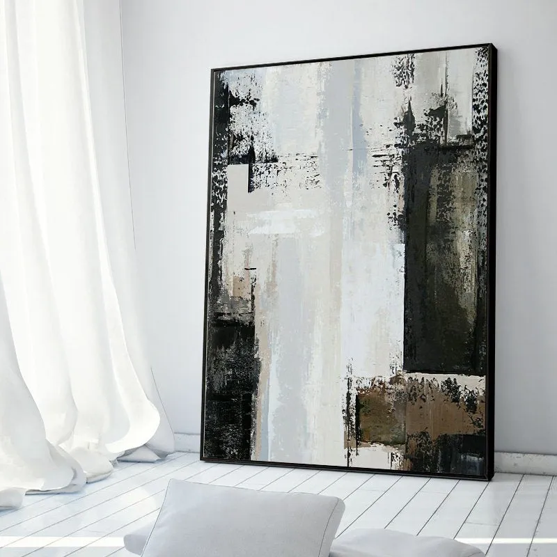 Large Abstract Painting,City Skyline Painting,Rich Texture Canvas Art Ap025