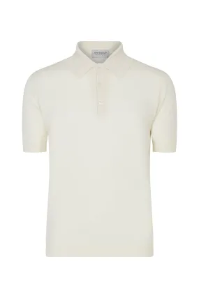 Latte Merino/Cotton Polo Neck Knitwear