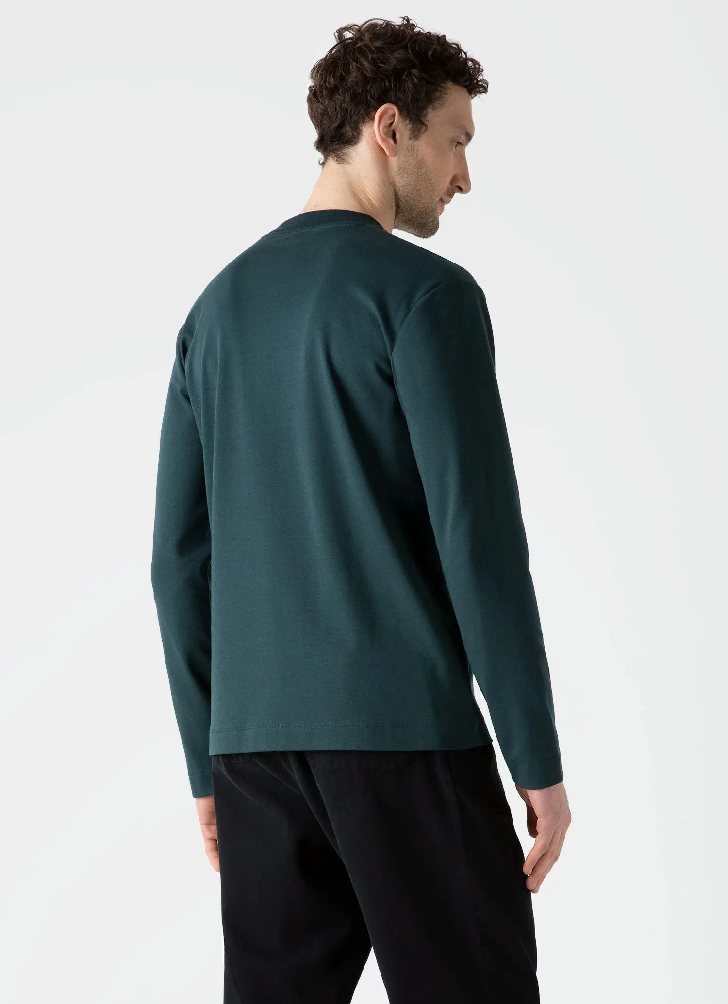 Long Sleeve Heavyweight T Shirt - Peacock