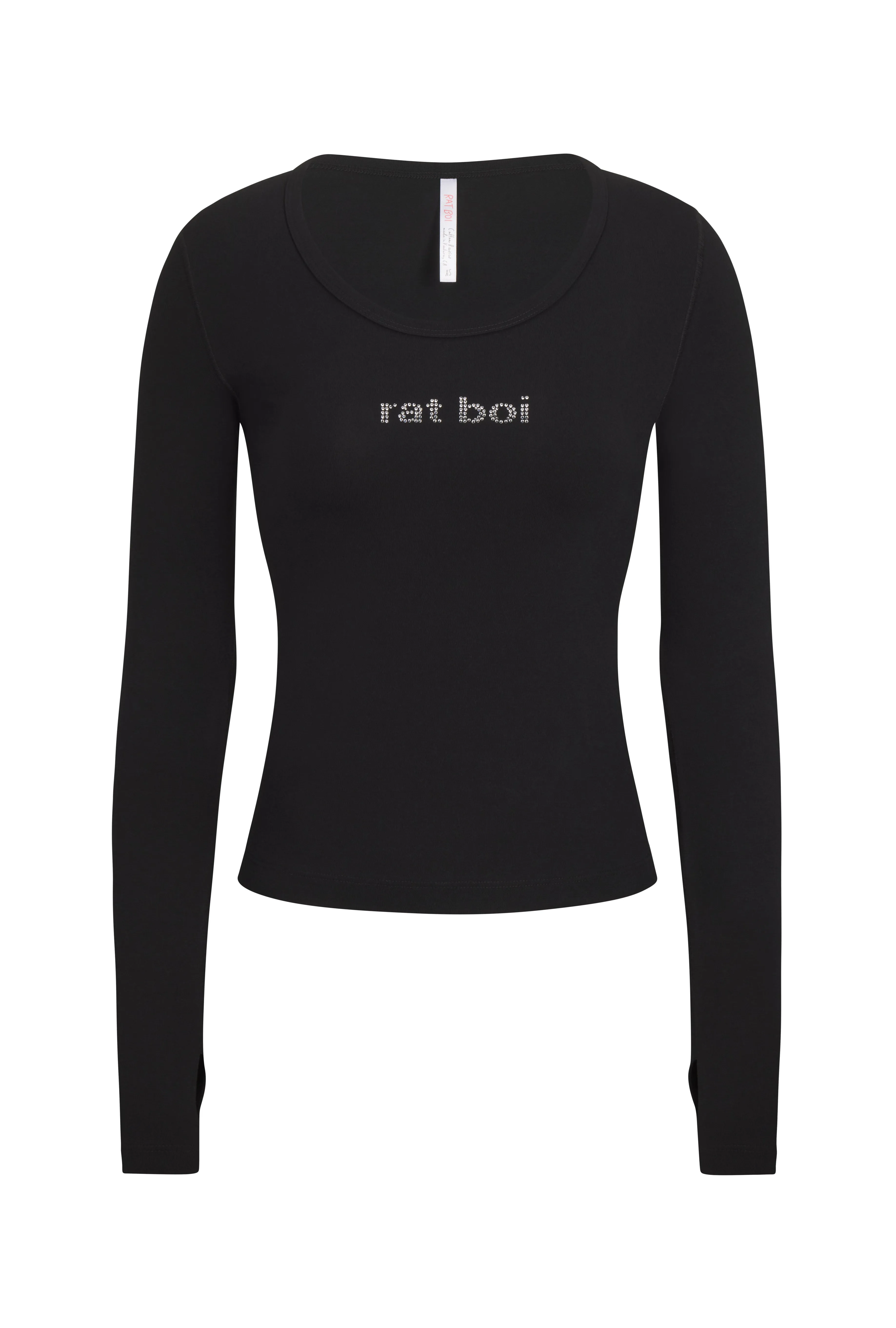 LONG SLEEVE LOUNGE TOP IN ONYX