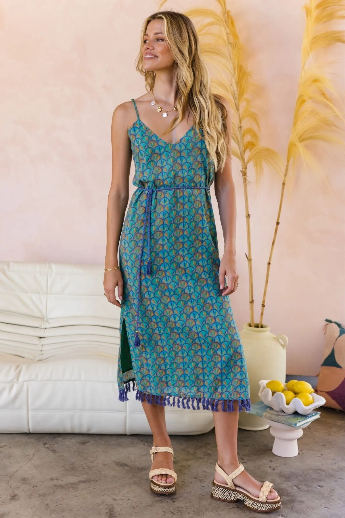 Loretta Midi Dress - Santorini