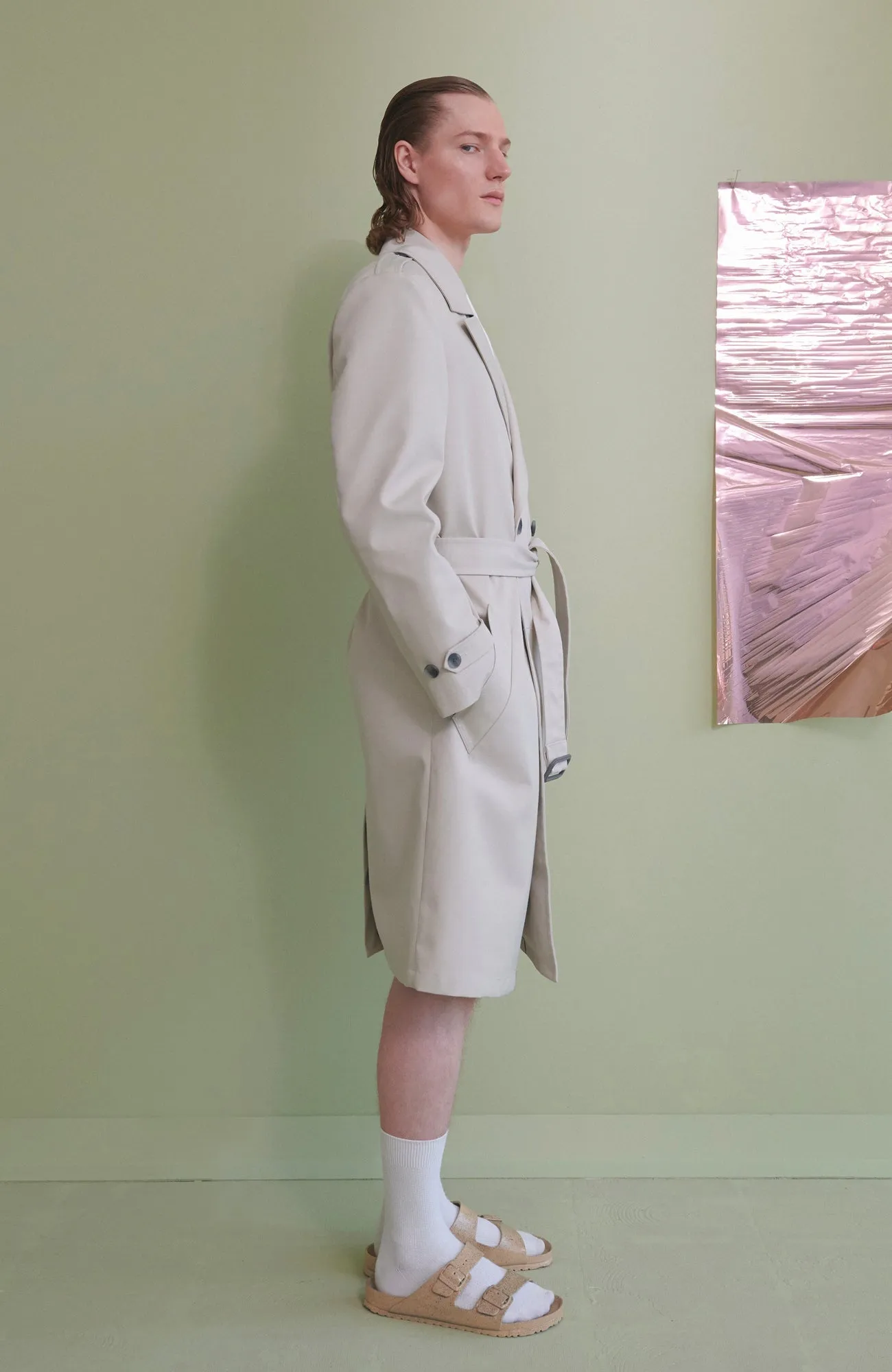 LUCAS LIGHT BEIGE TRENCH COAT