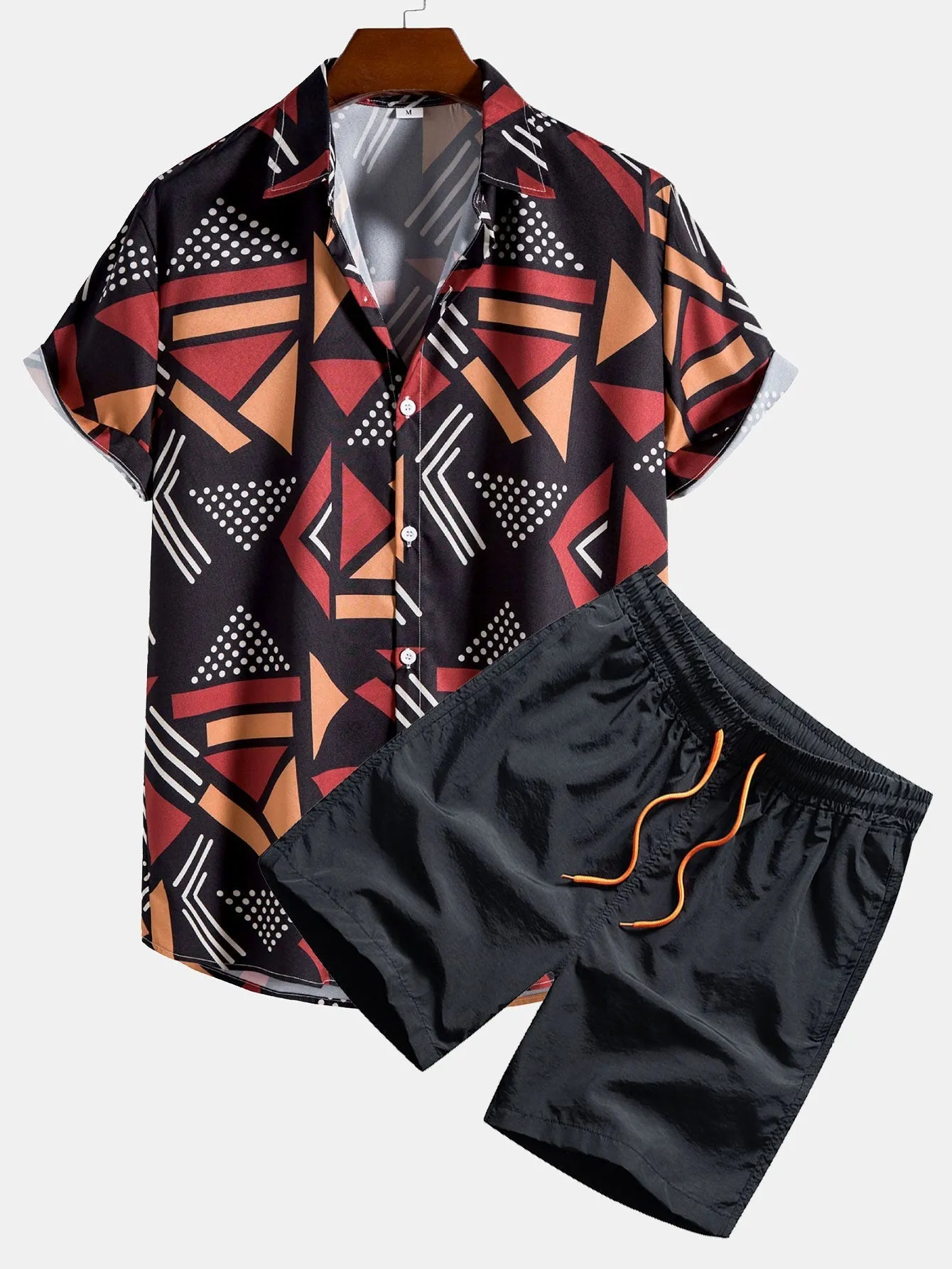 LUIS GEOMETRIC PRINT SHIRT & SWIM SHORTS