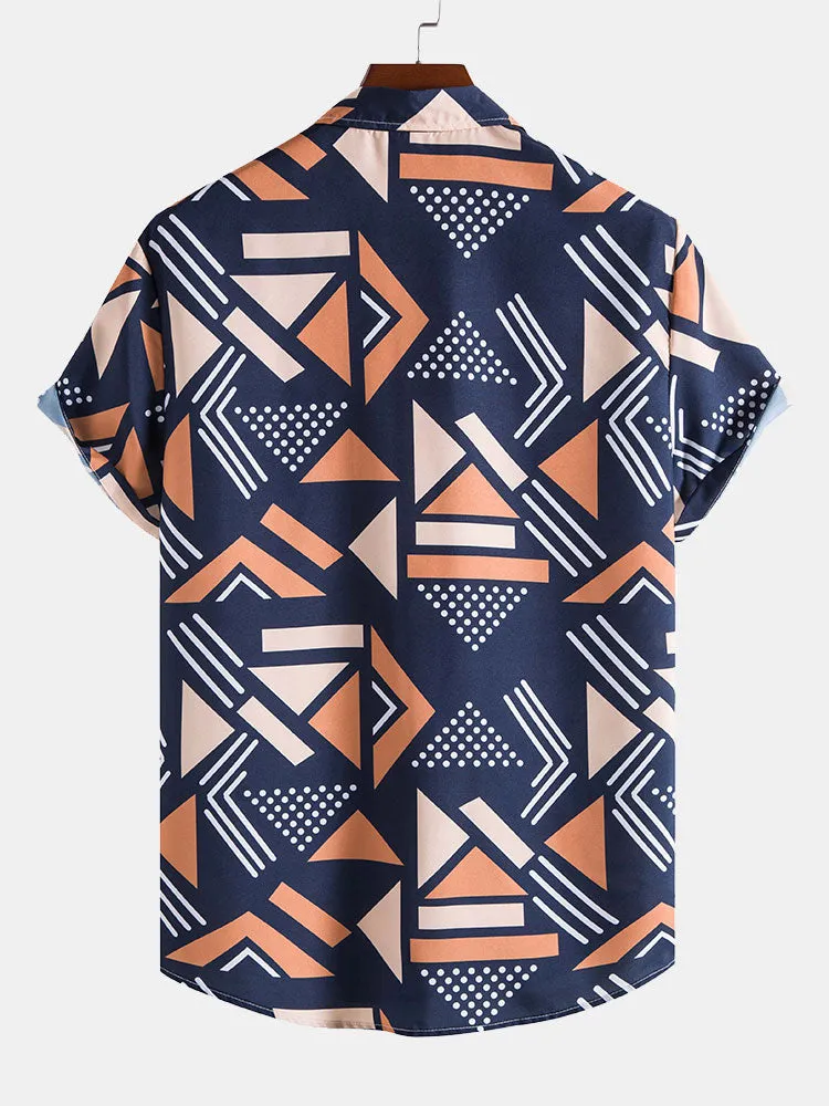 LUIS GEOMETRIC PRINT SHIRT & SWIM SHORTS