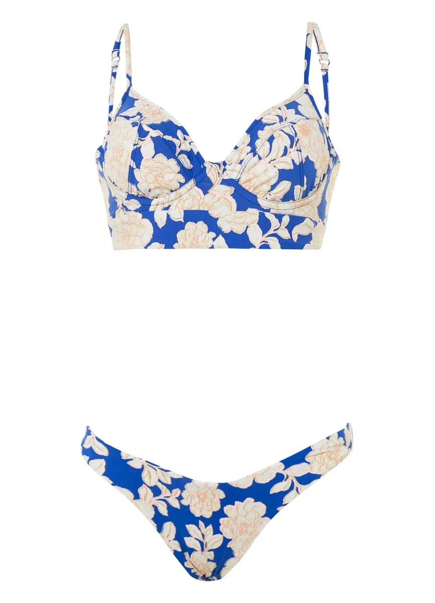 Maaji Blue Bouquet Splendour High Leg Bikini Bottom