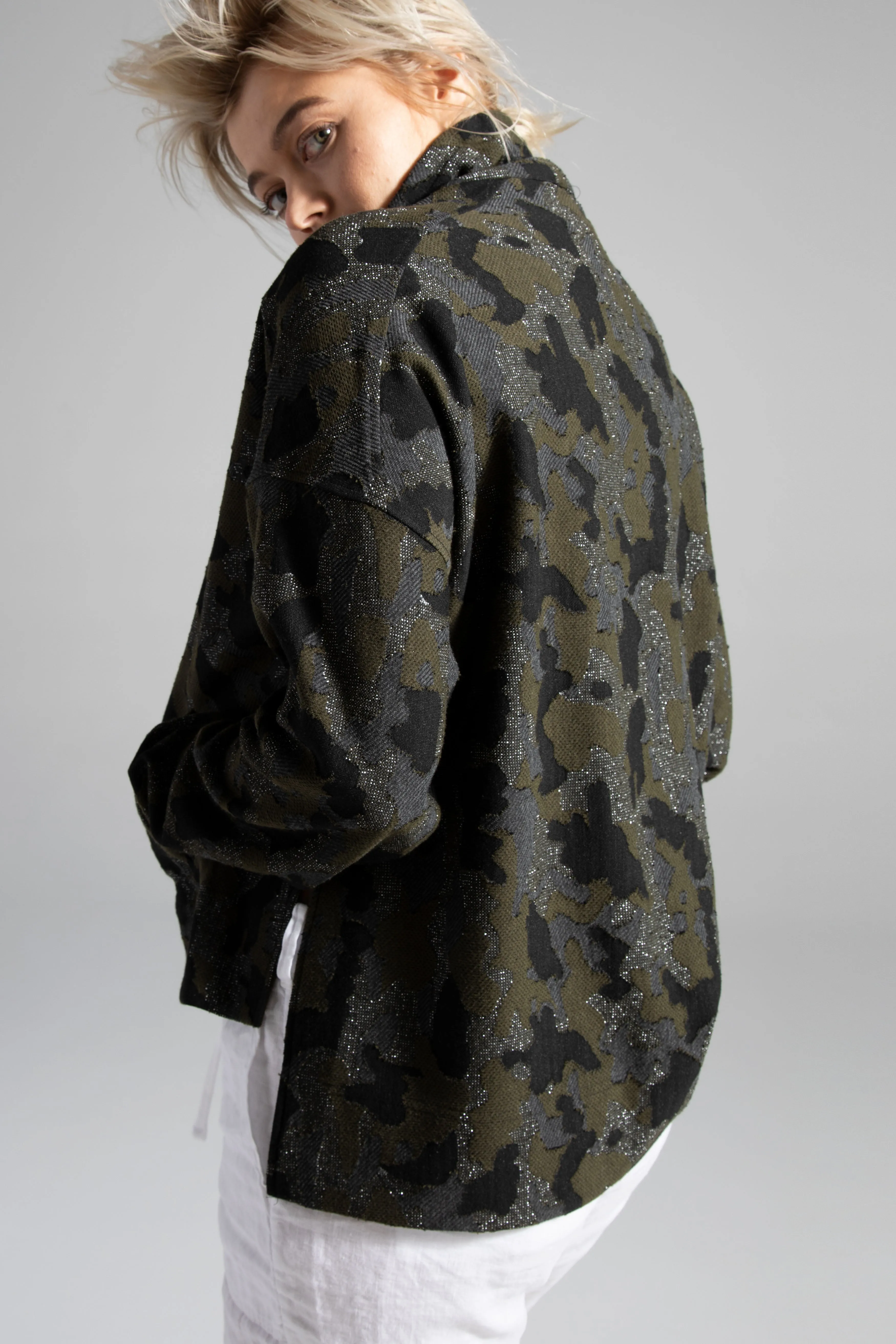 Maja Camo Funnel Neck