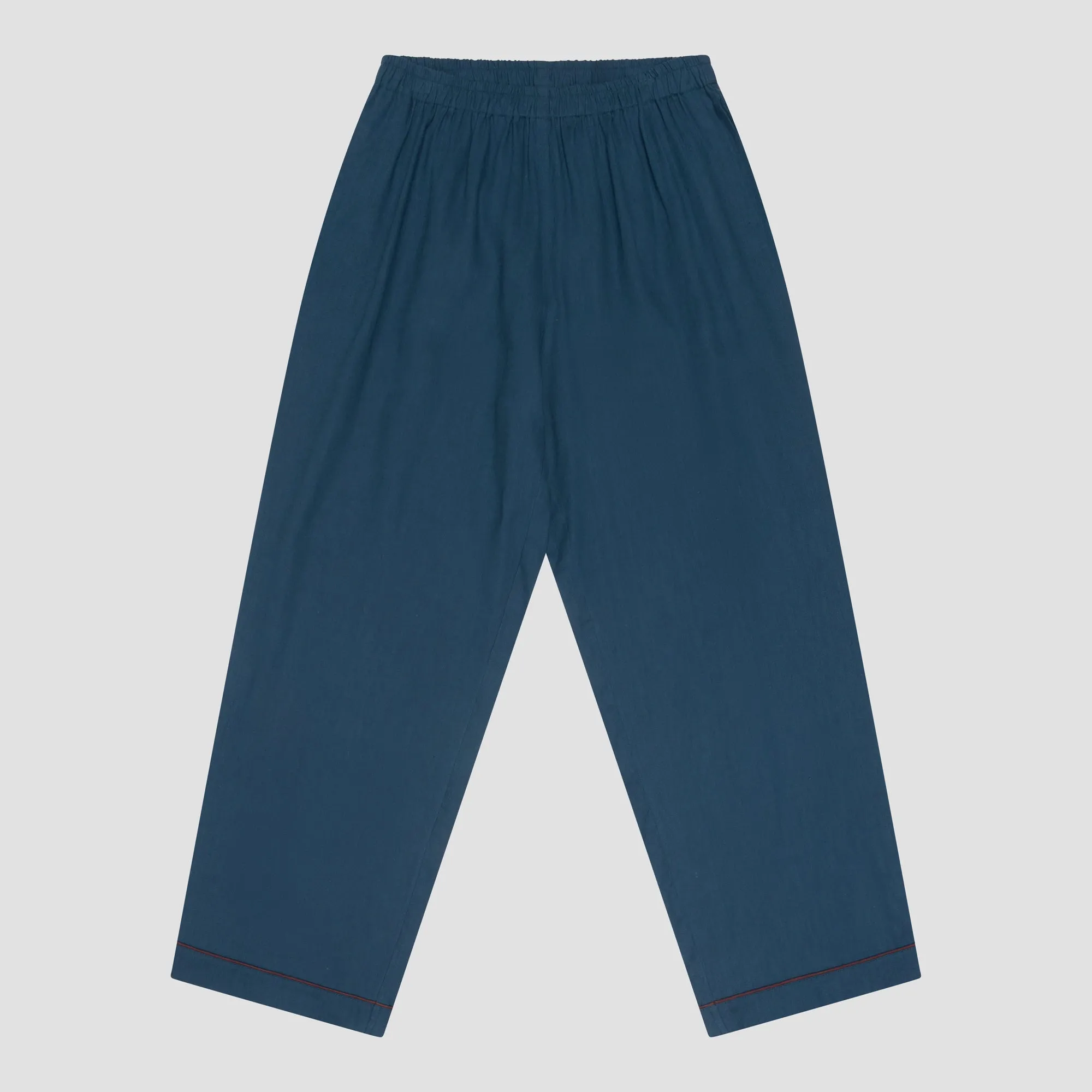 Marine Blue Linen Men's Pyjama Trousers