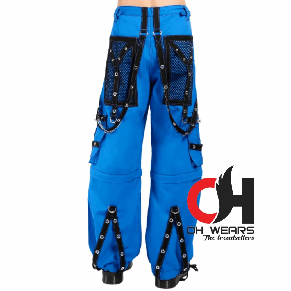 Men Blue Goth Cyber Chain Pant