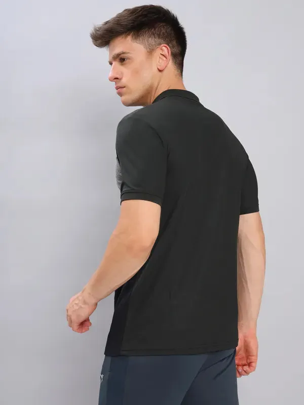 Men Colorblock Slim Fit Polo T-shirt with MATPIQ