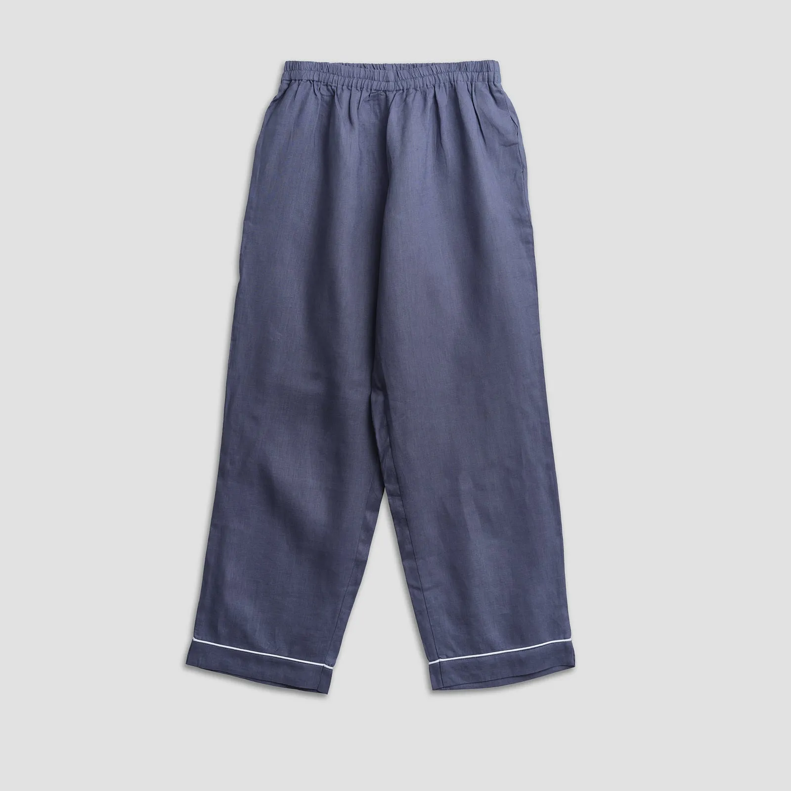 Men's Blueberry Linen Pyjama Trouser Set