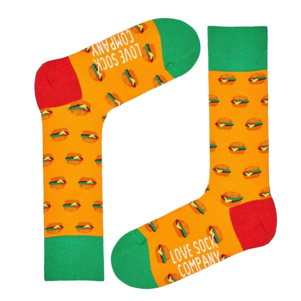 Men’s Colorful Fun Patterned Crew Socks Gift Box