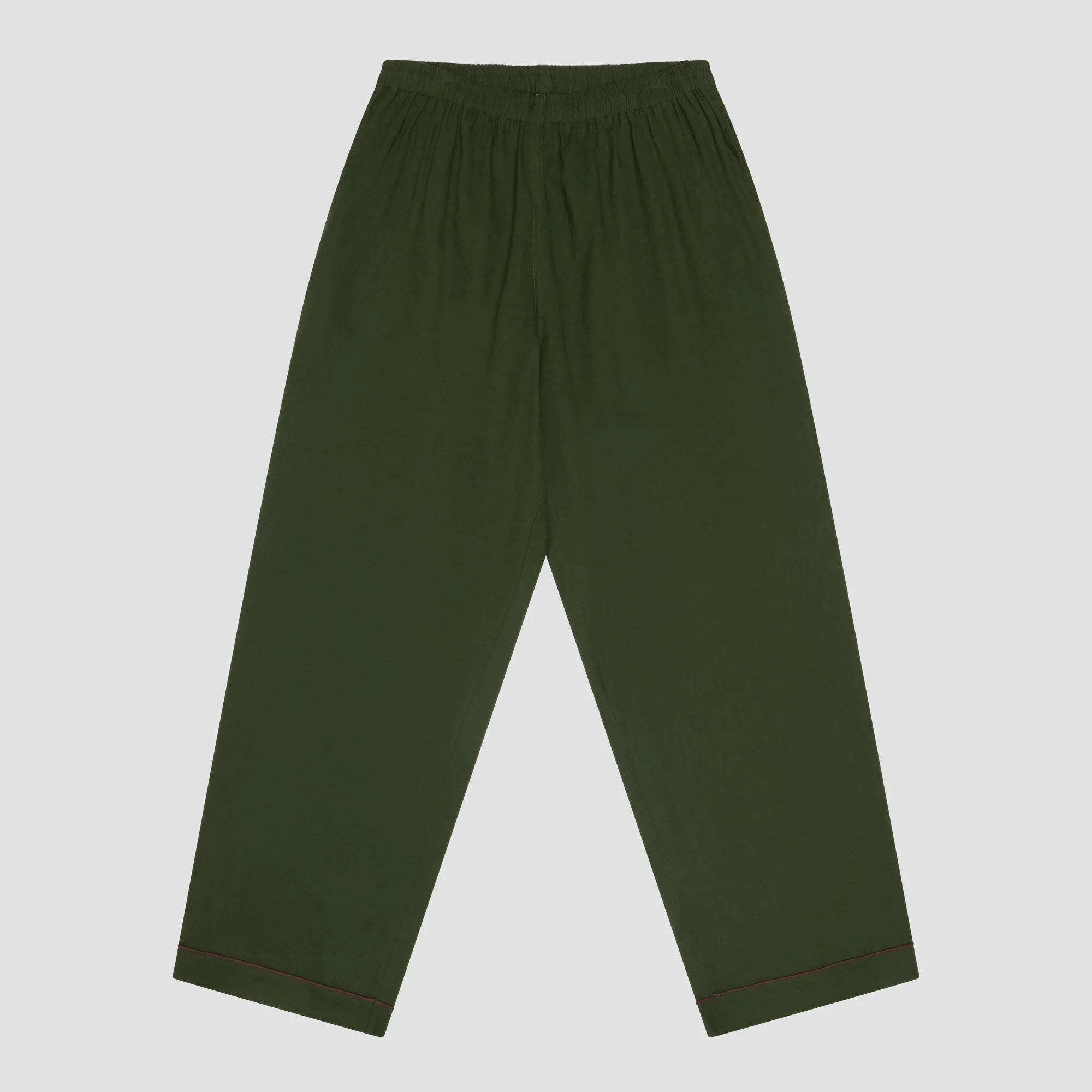 Men's Fern Green Linen Pyjama Trousers