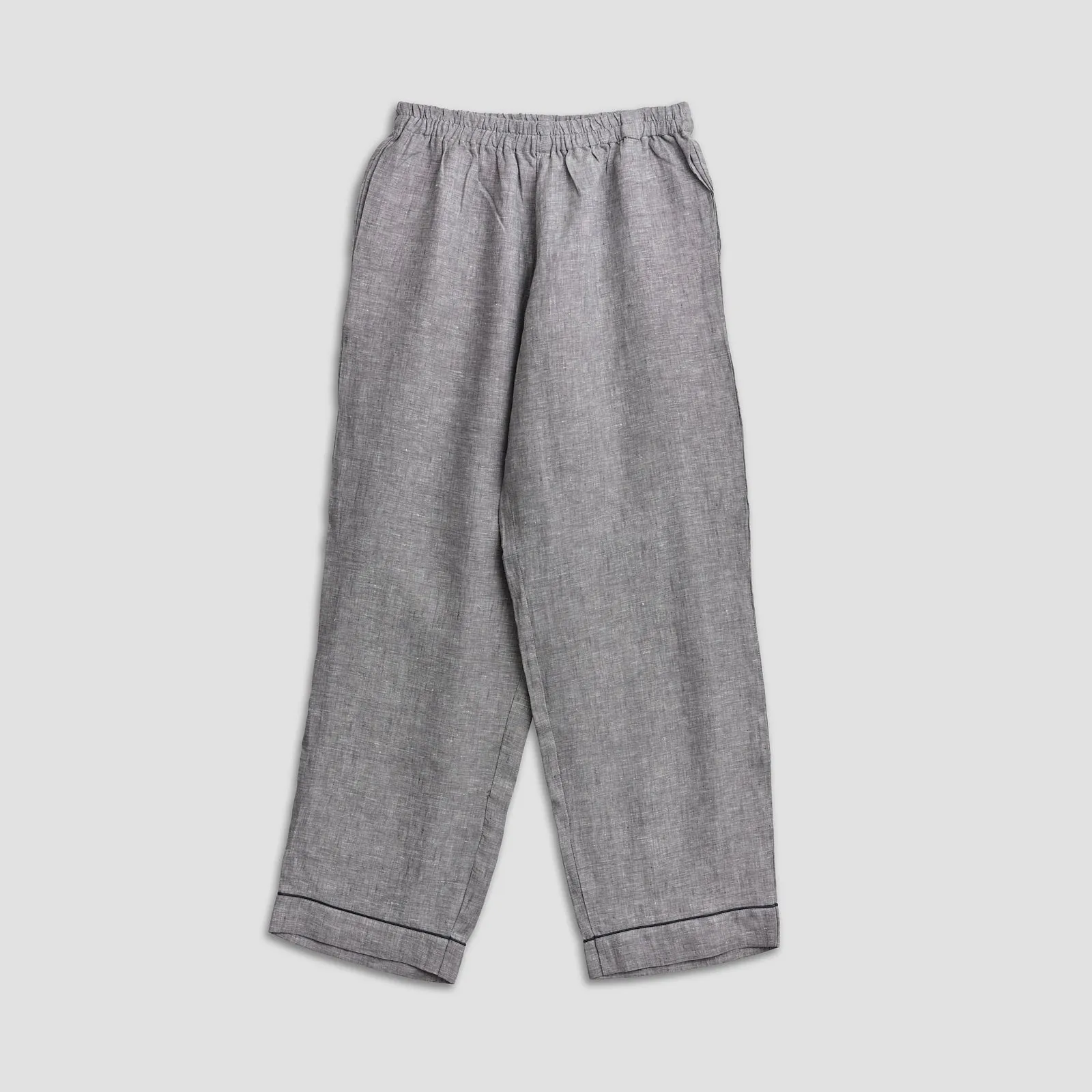 Men's Grey Linen Pyjama Trousers