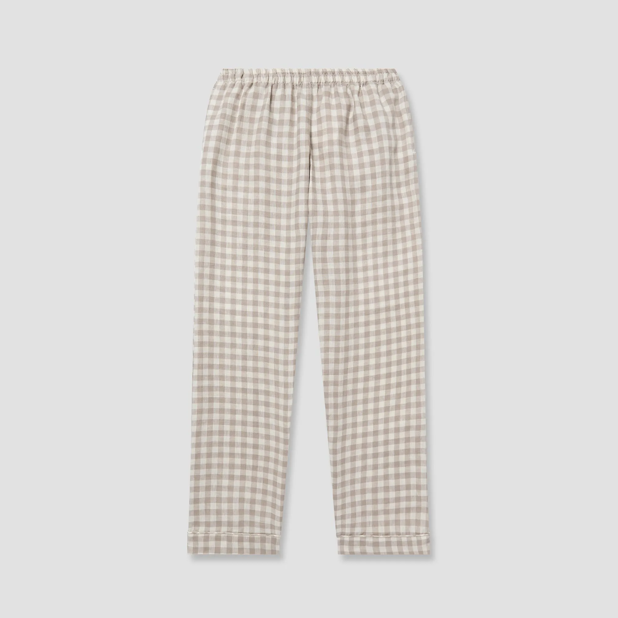 Men's Mushroom Gingham Pyjama Trouser Set