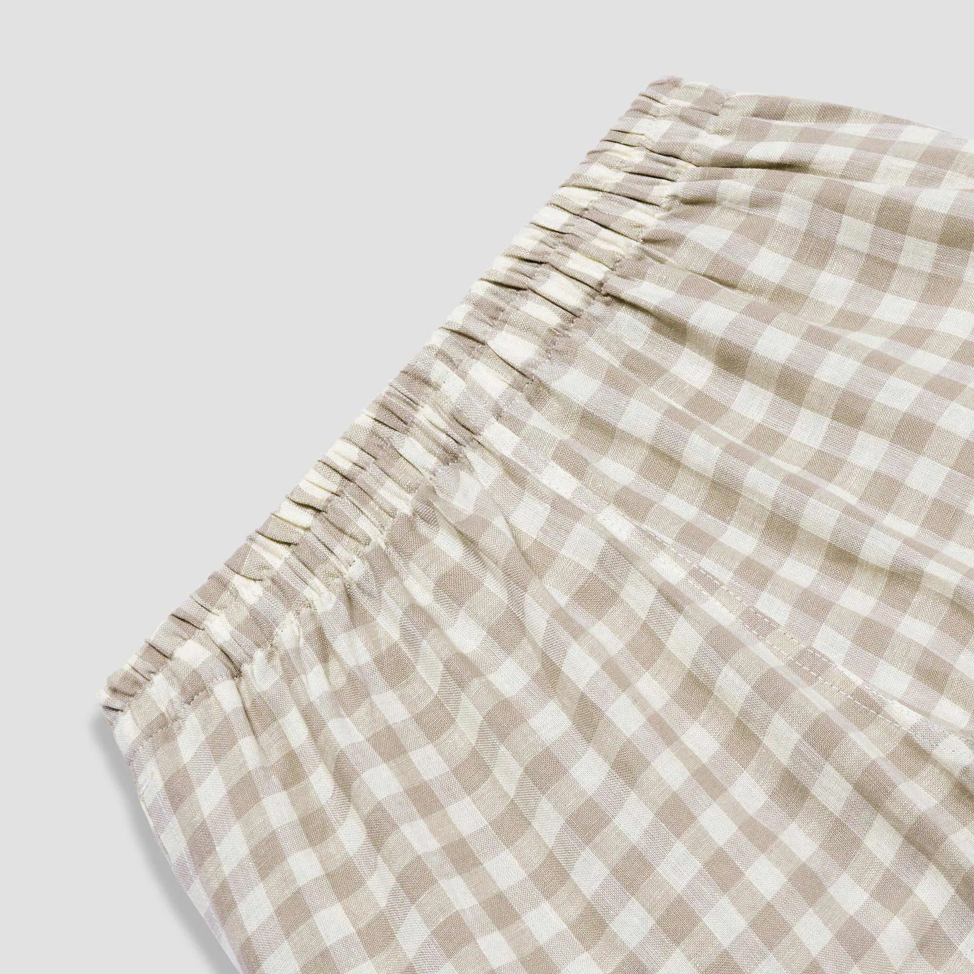 Men's Mushroom Gingham Pyjama Trousers