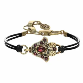 Michal Golan Garnet Hamsa Protection Bracelet