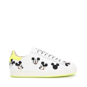 MOA SNEAKERS MD310 GALLERY TOPOLINO BIANCO-GIALLO FLUO