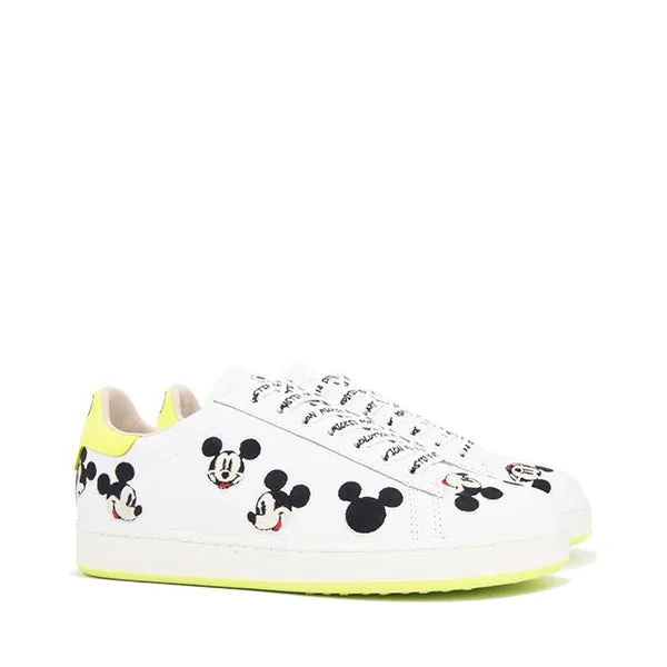 MOA SNEAKERS MD310 GALLERY TOPOLINO BIANCO-GIALLO FLUO