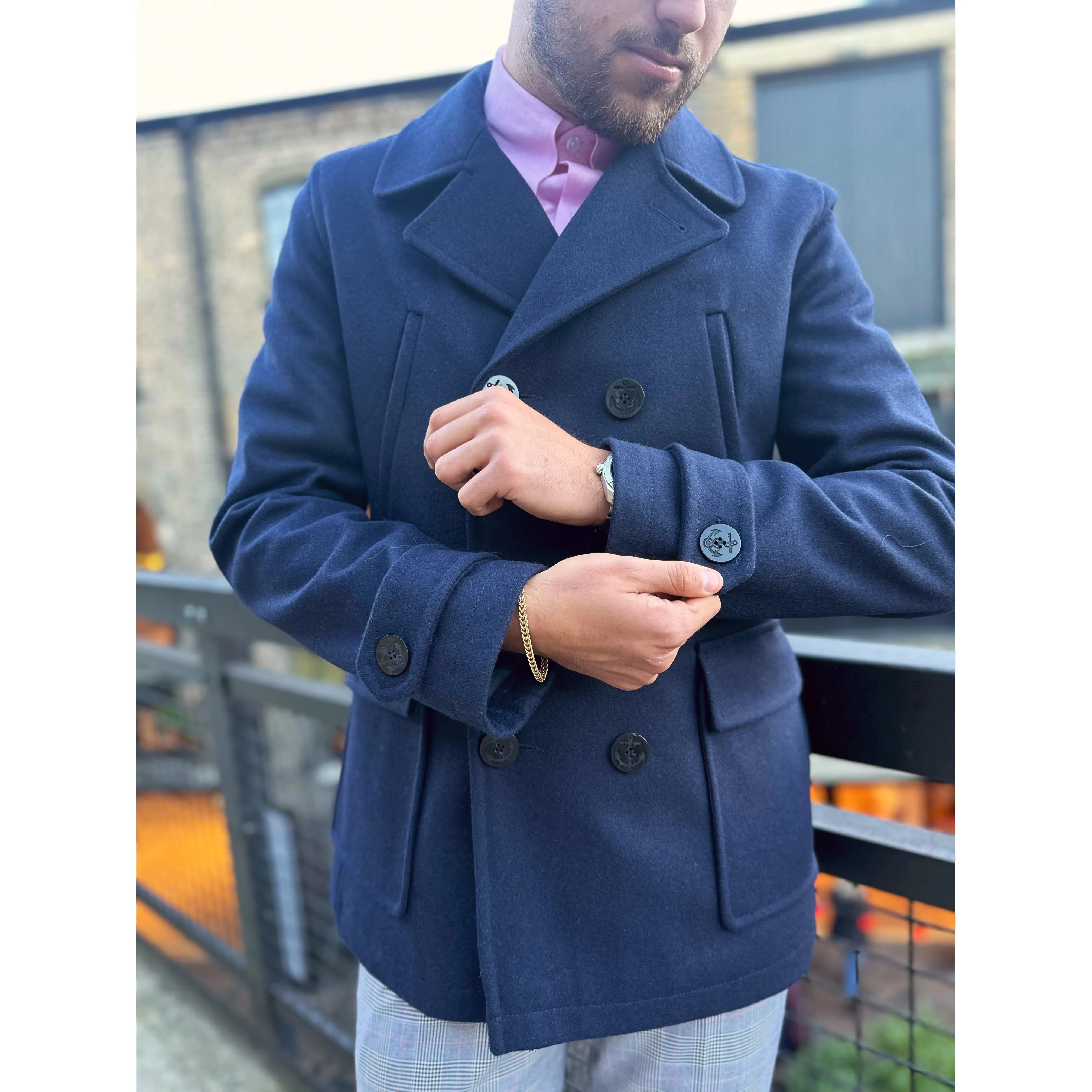 Modfather Clothing - Classic Mariner Navy Peacoat - Jacket