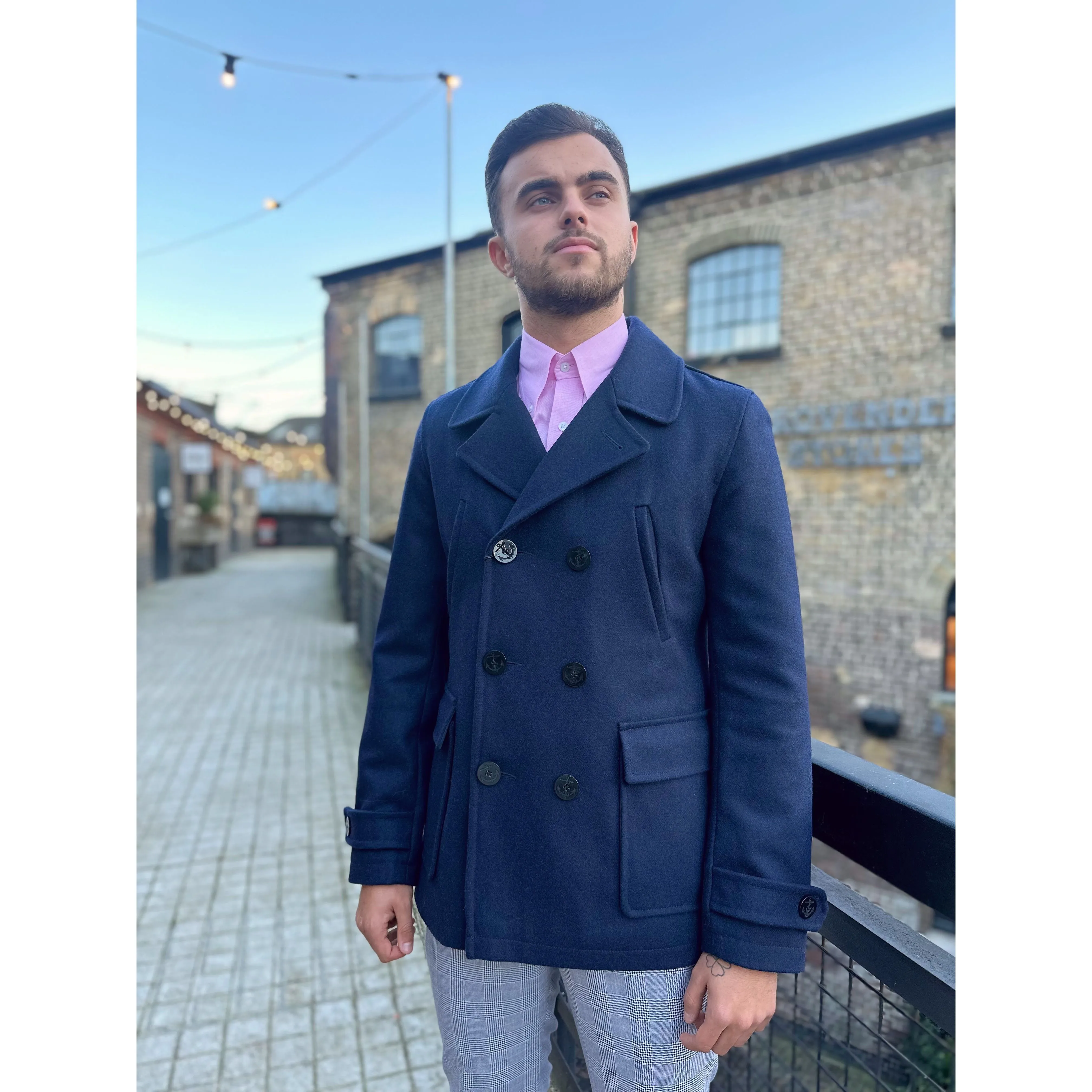 Modfather Clothing - Classic Mariner Navy Peacoat - Jacket