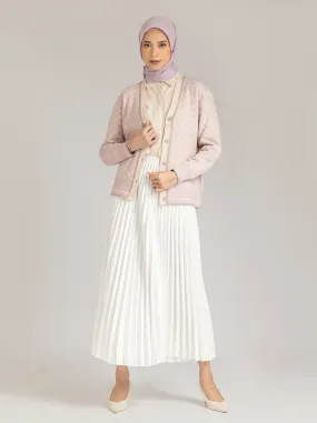 MONOGRAM CARDIGAN OUTER LILAC FROST