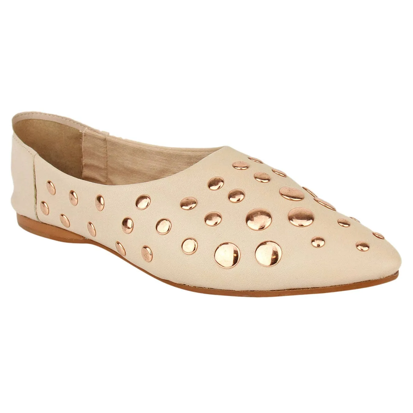 Naughty Monkey - Hariette - Soft Leather Flat in Color Blush 7 m