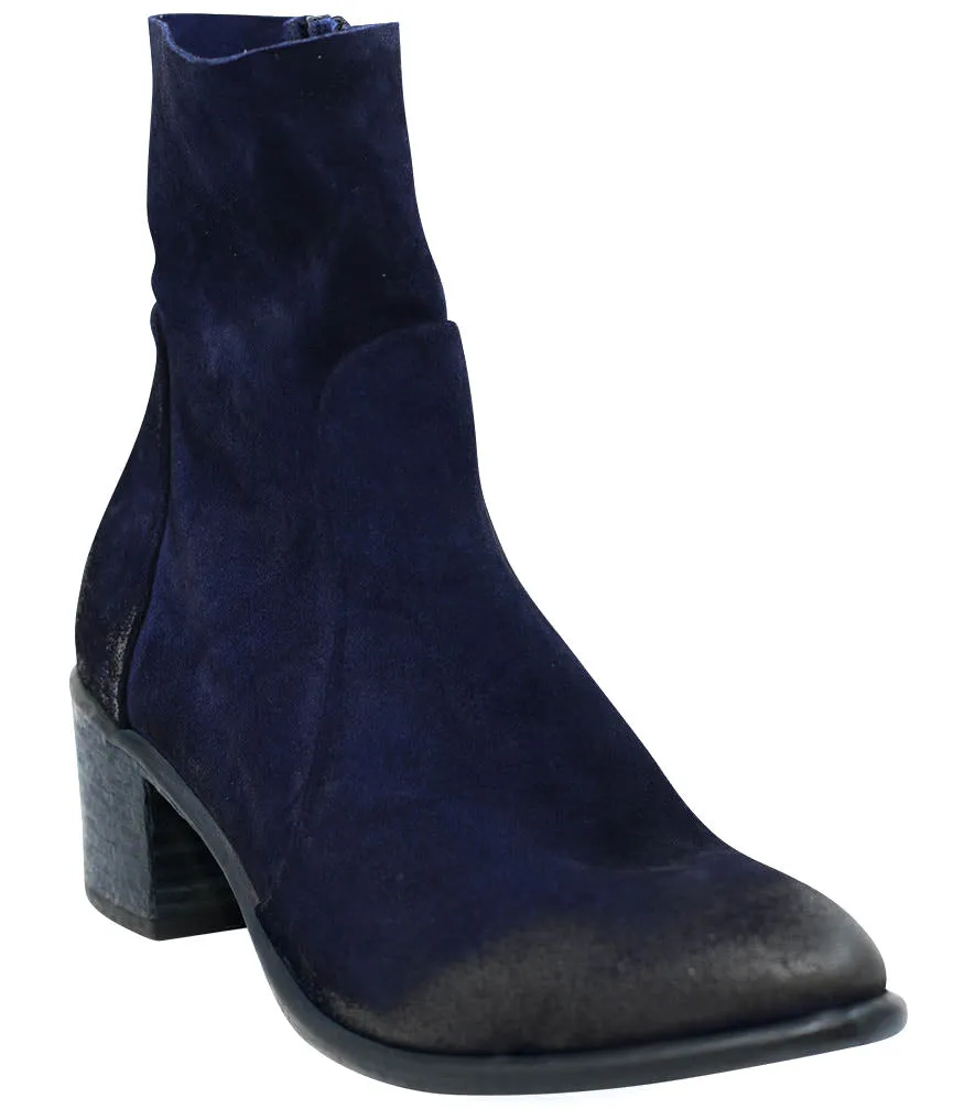 Navy Suede Ankle Boot