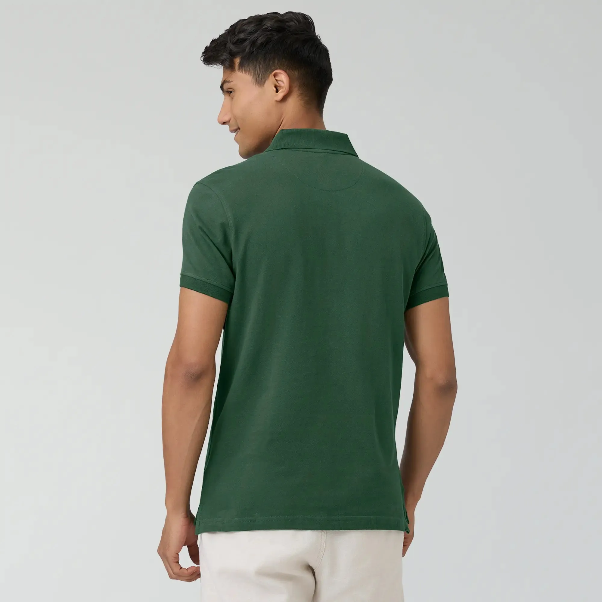 Nova Combed Cotton Polo T-shirts Basil Green