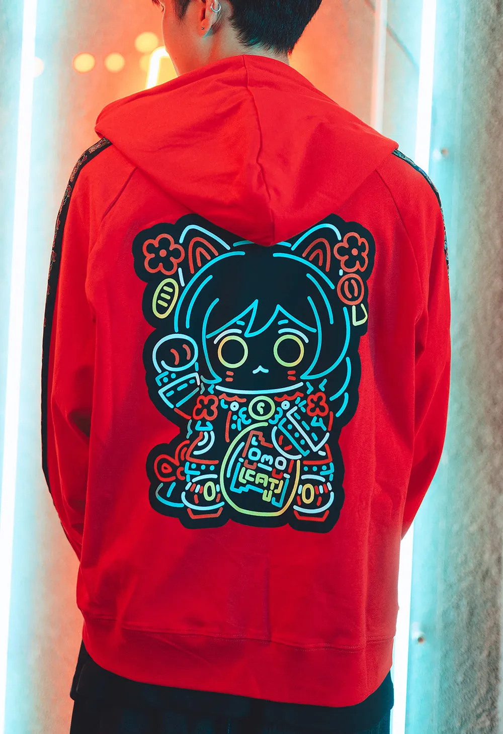 OMOCAT Side Tape Zip-Hoodie