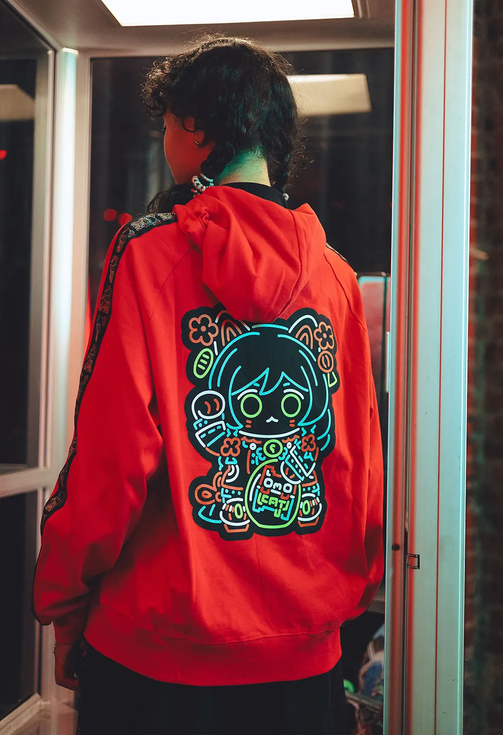 OMOCAT Side Tape Zip-Hoodie