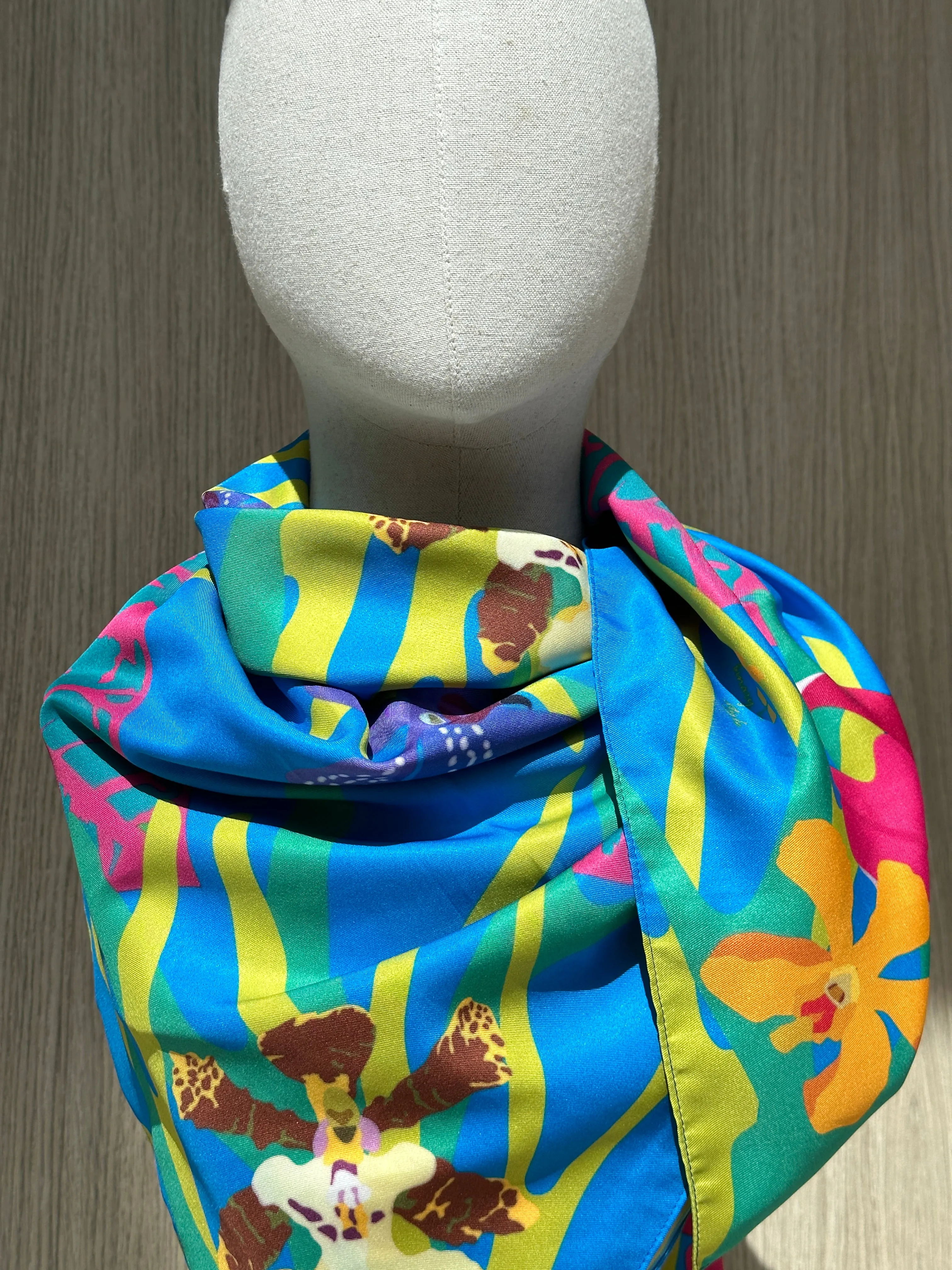 Orchidea Blue Re-Thread Scarf