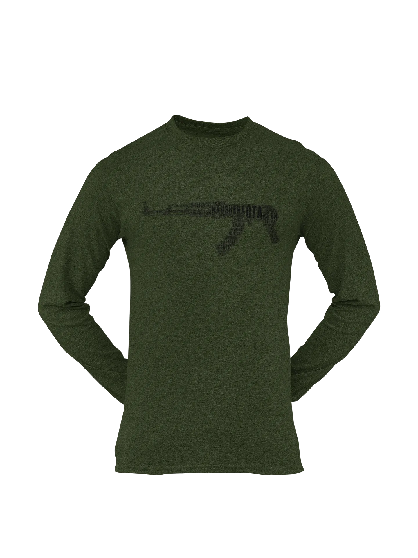 OTA T-shirt - Word Cloud Naushera - AK-47 Folding Stock (Men)