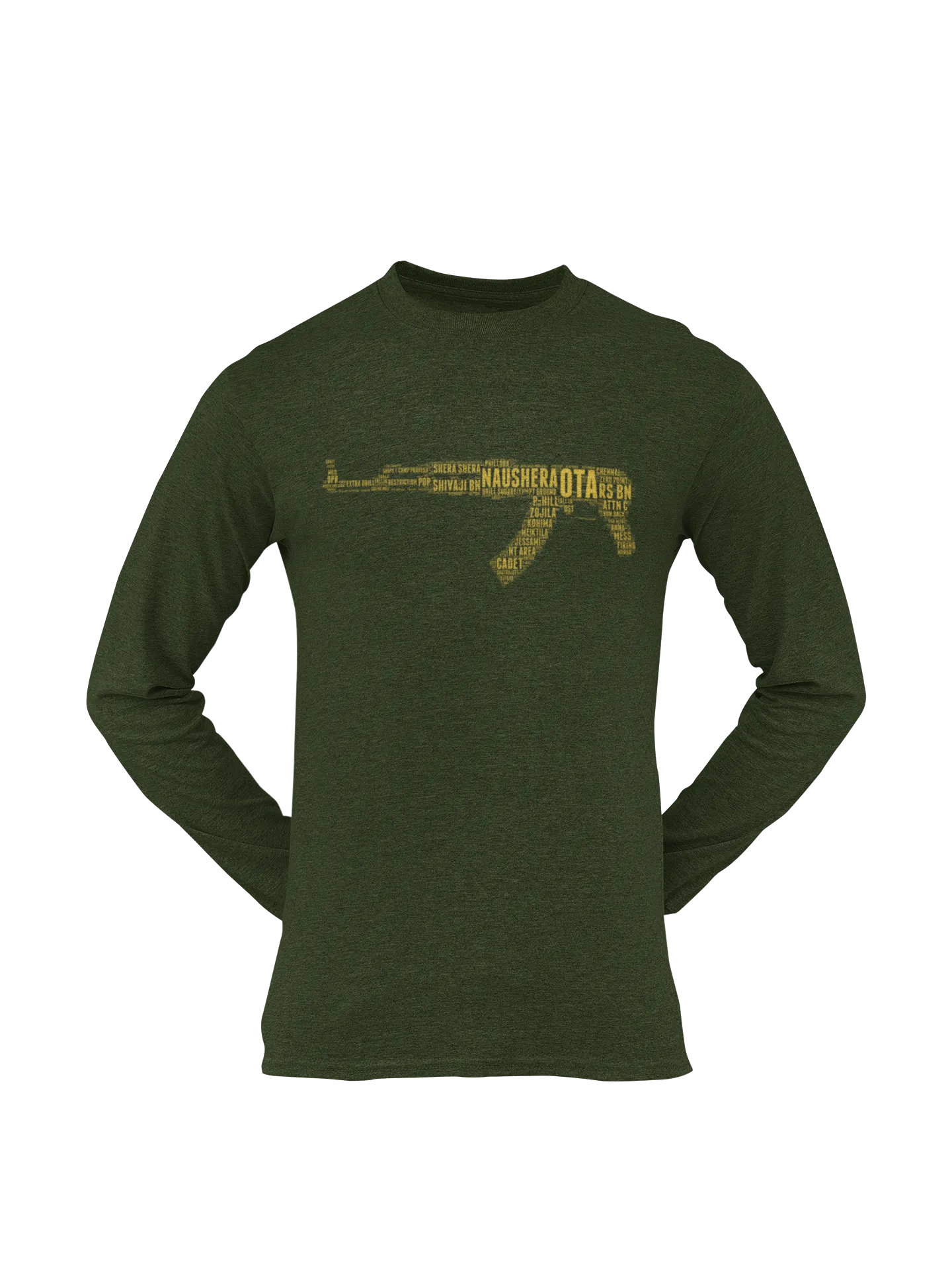 OTA T-shirt - Word Cloud Naushera - AK-47 Folding Stock (Men)