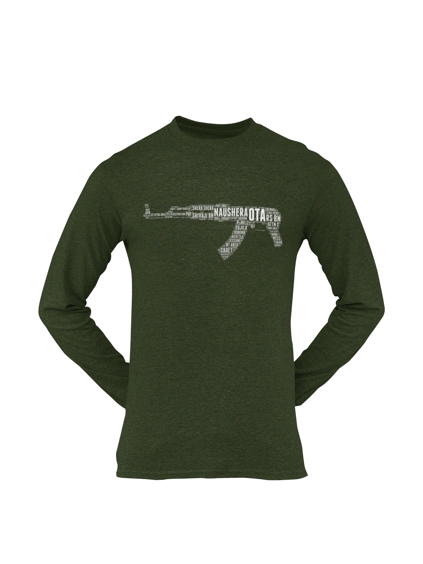 OTA T-shirt - Word Cloud Naushera - AK-47 Folding Stock (Men)