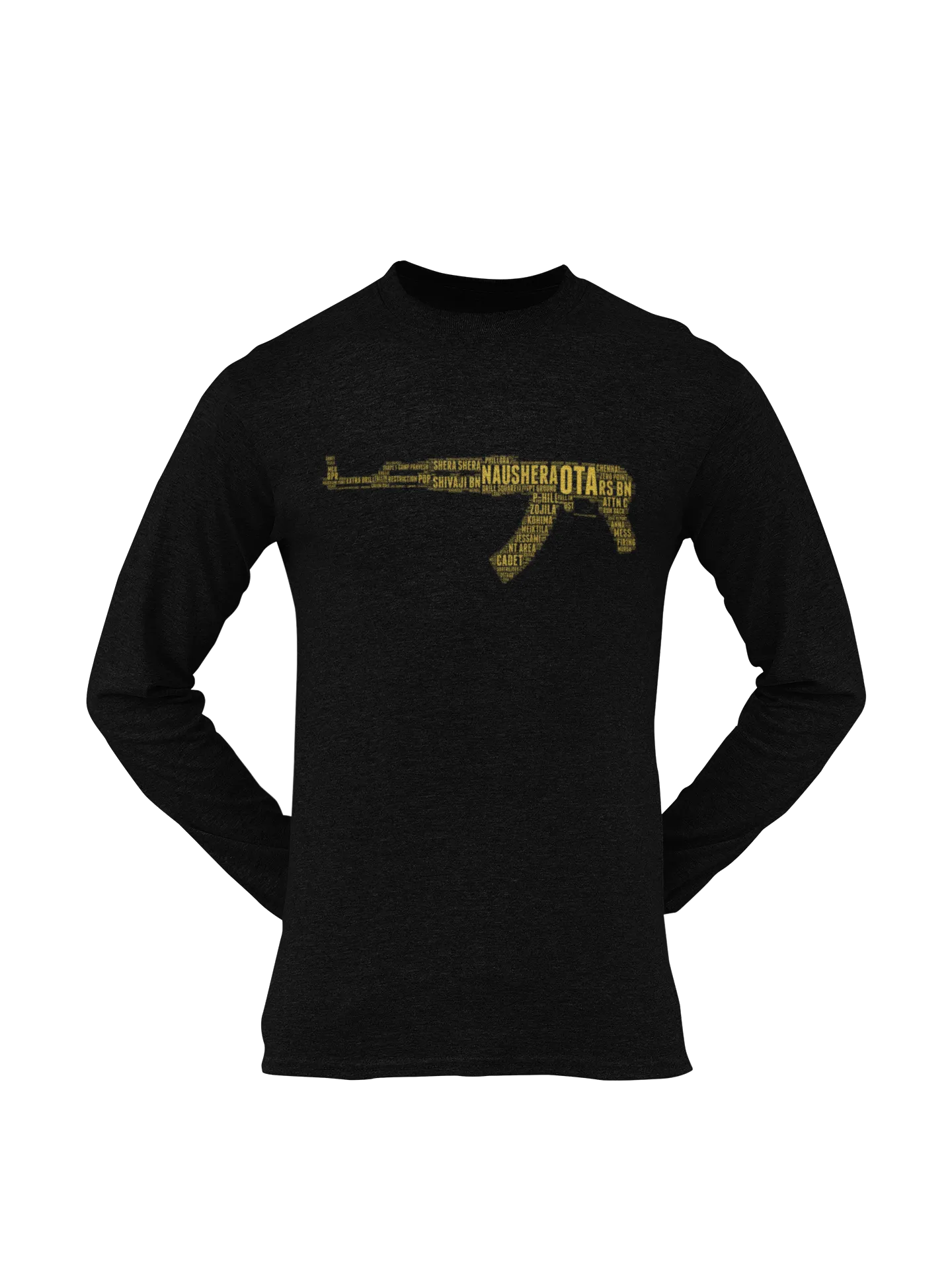 OTA T-shirt - Word Cloud Naushera - AK-47 Folding Stock (Men)