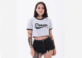 PANAM Playera Crop Gris