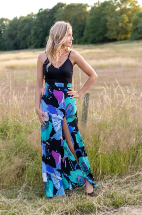 Perfection Dress - Black & Turquoise (alleen online te koop, niet in de winkel)