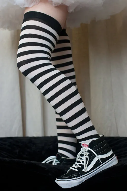 Plus Size Striped Over the Knee