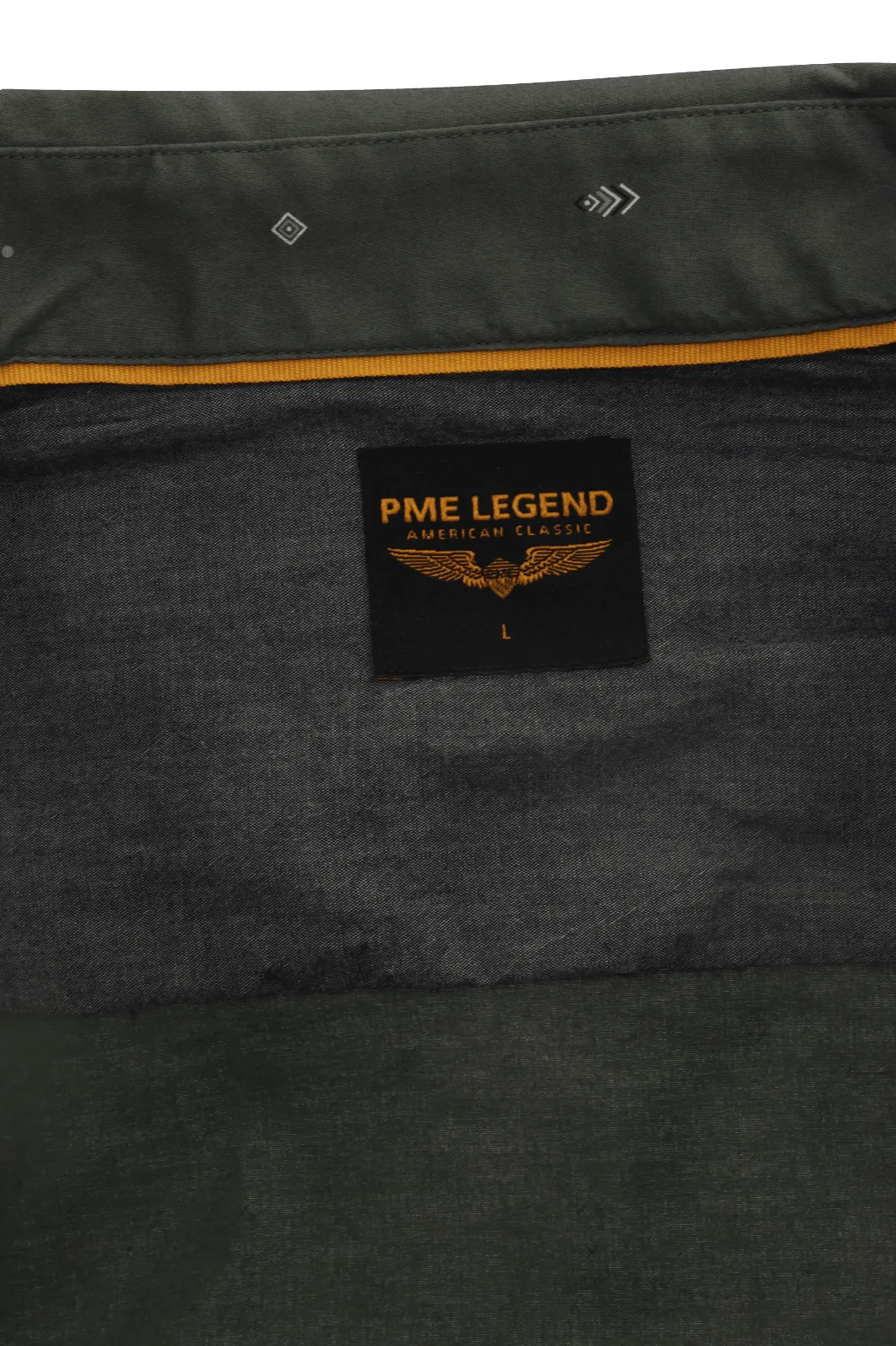 PME Legend Men's Shirt Black Arrow Pattern Woven Long Sleeve (S02)