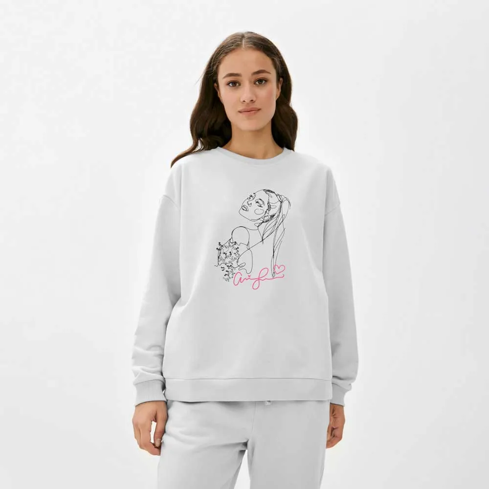 Polo Republica Women's Ariana Grande Printed Fleece Sweatshirt