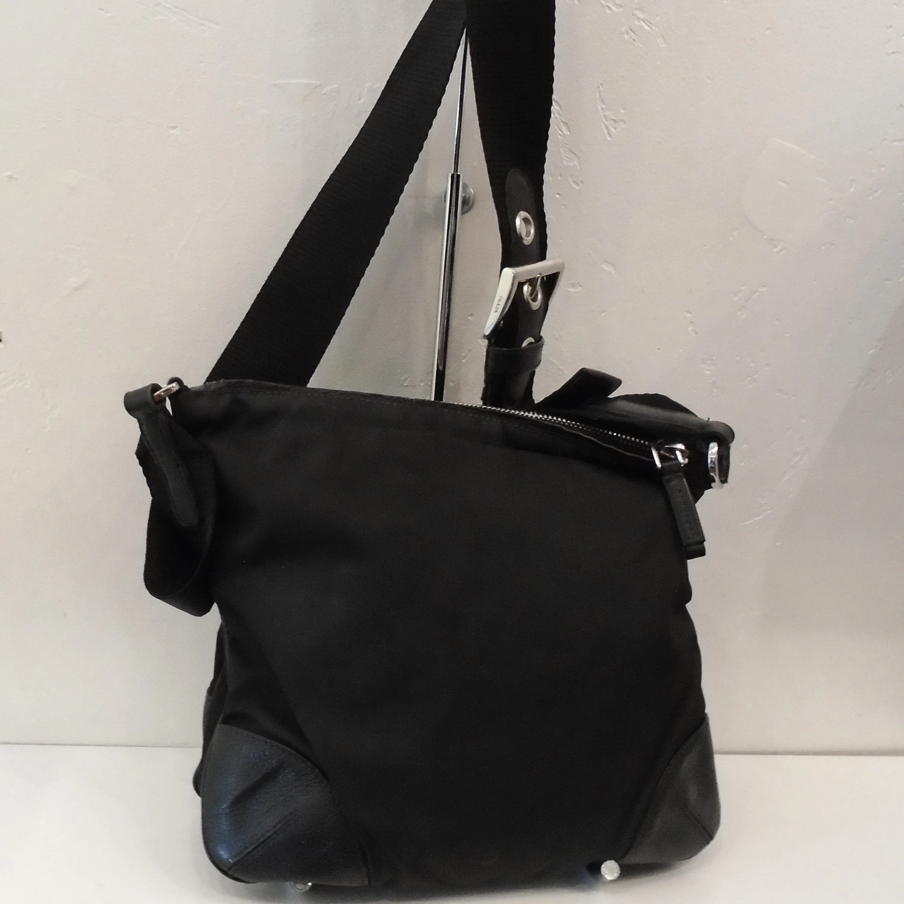 Prada Vintage Nylon Top Zip Messenger