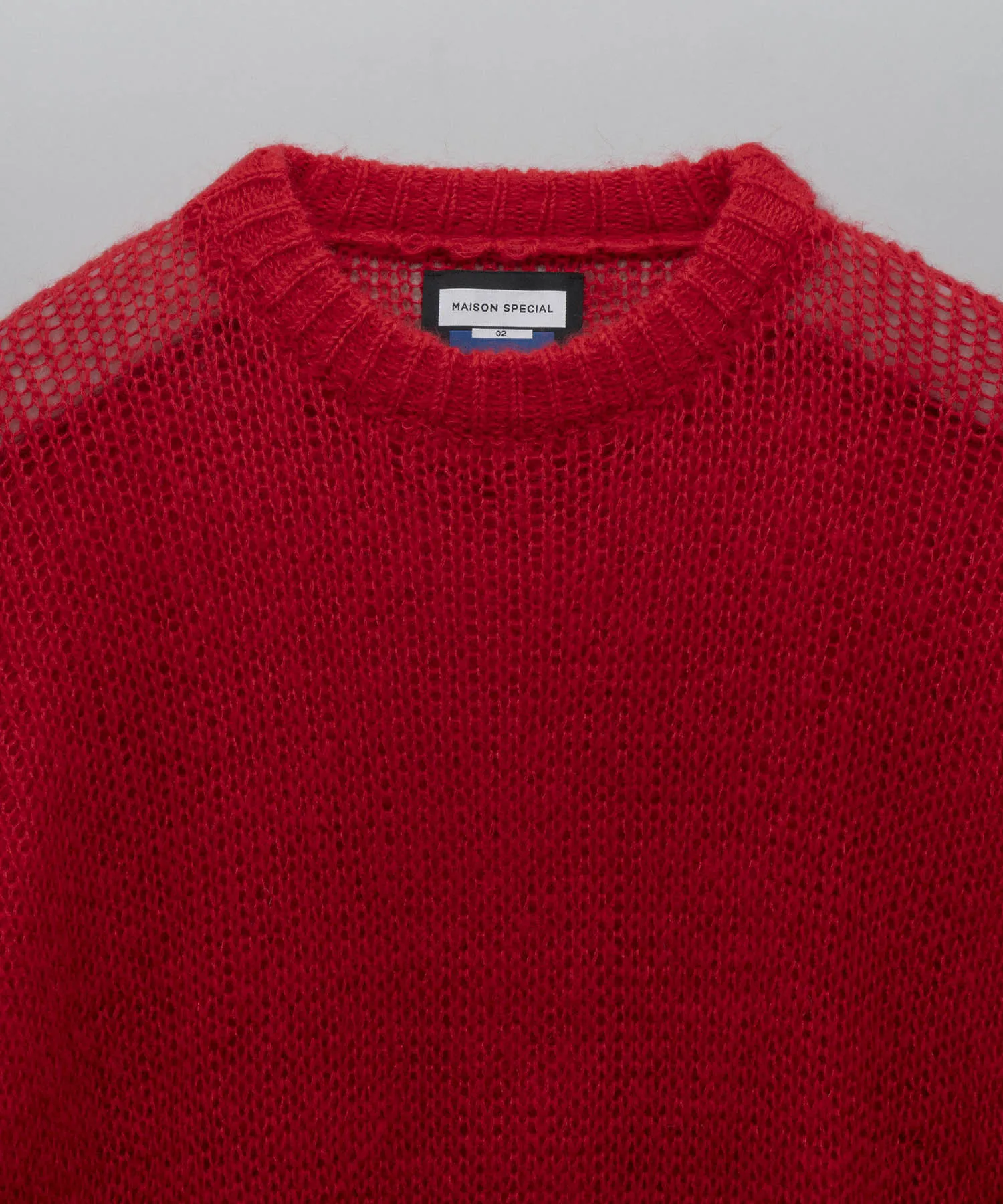 Prime-Over  Sheer Mohair Wool Knit Pullover