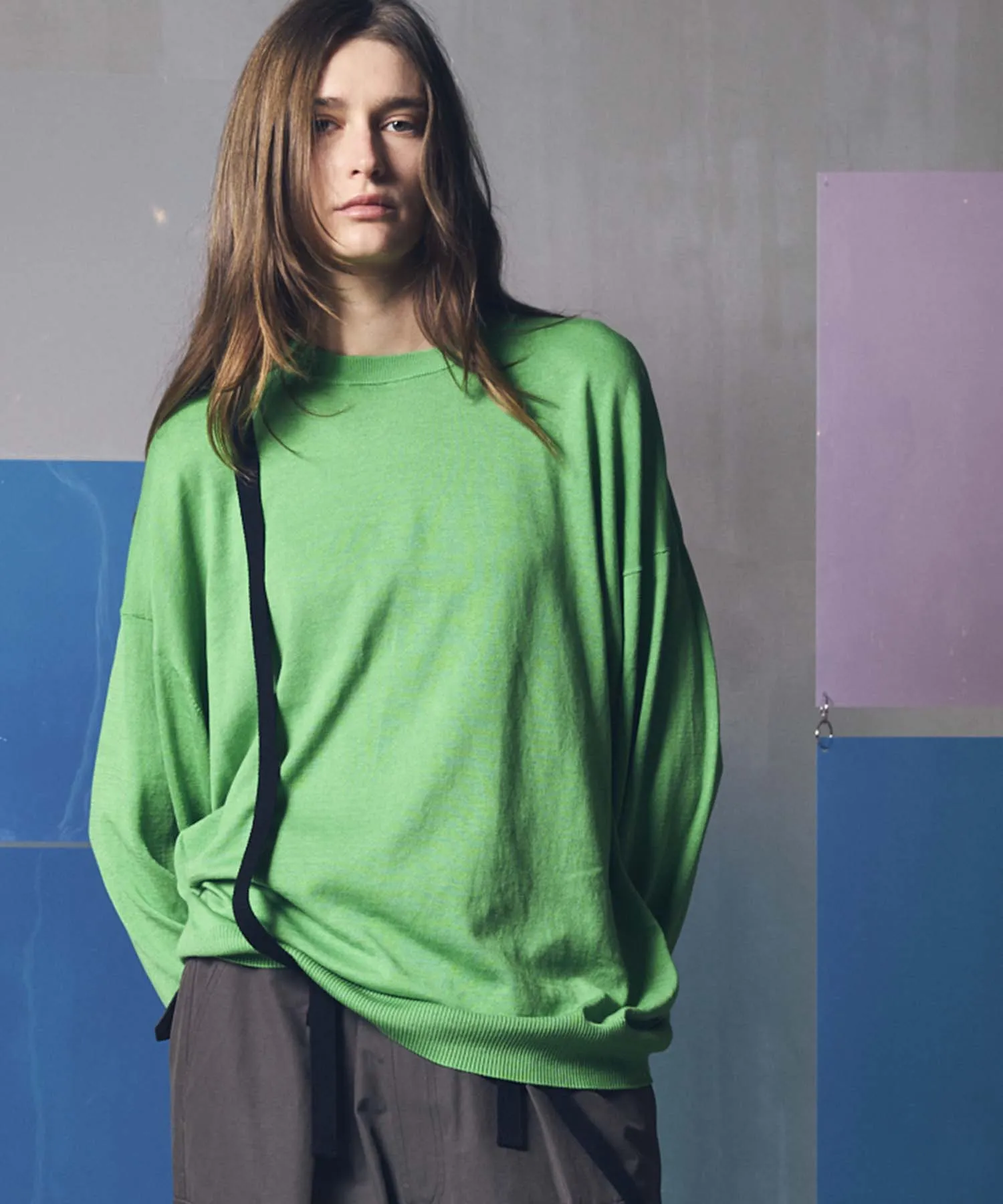 Prime-Over Slik Cotton Crew Neck Knit Pullover