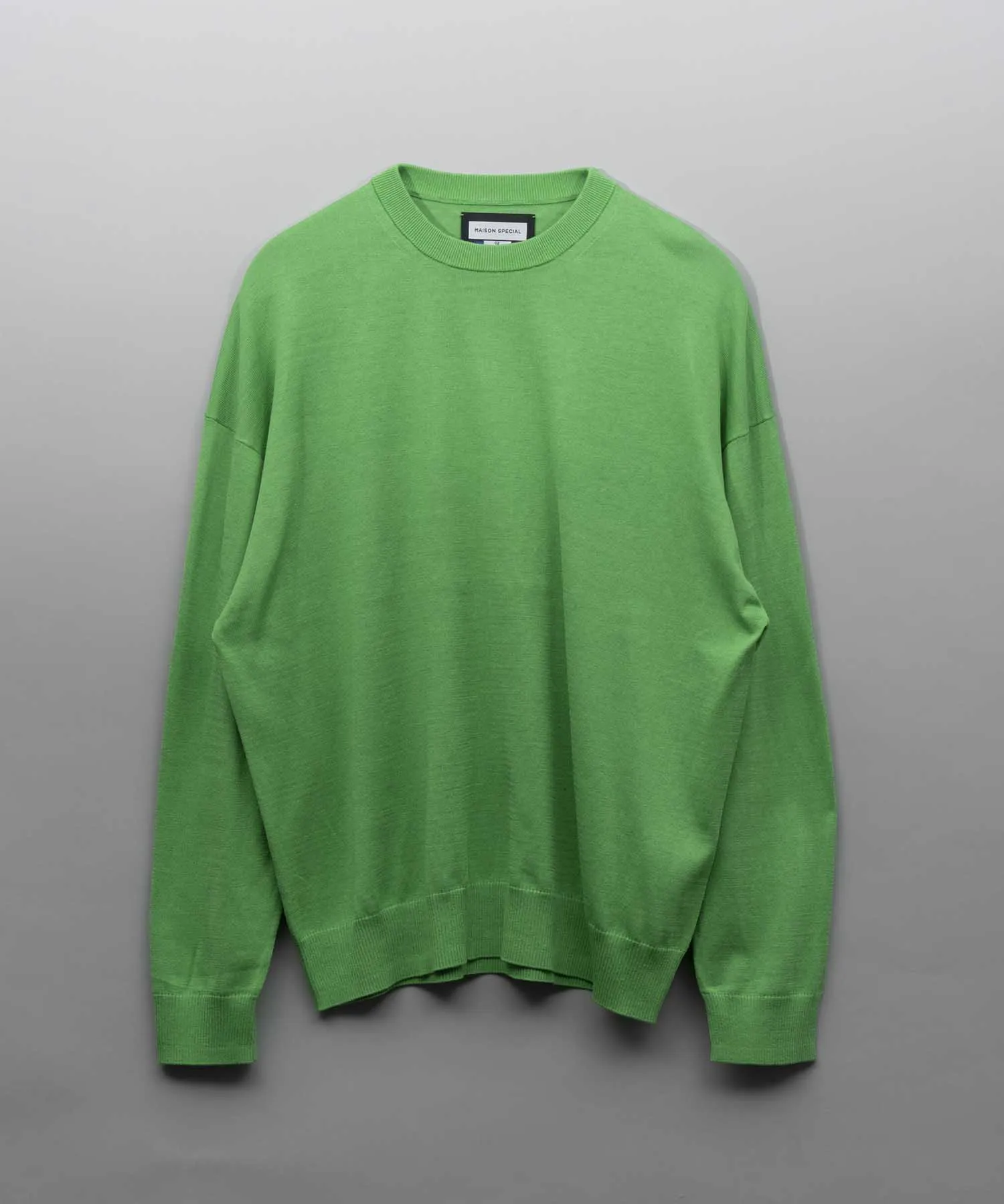 Prime-Over Slik Cotton Crew Neck Knit Pullover